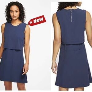 Nike Flex ACE Women's Navy Blue Sleeveless Golf Dress Obsidian Sz XS NWT